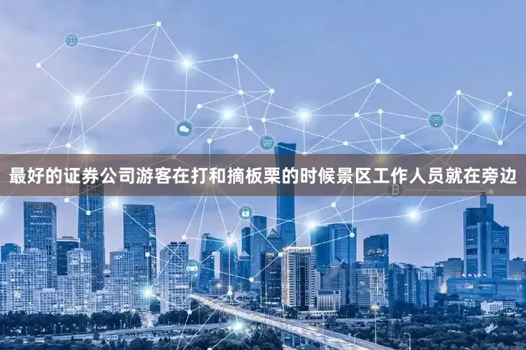 最好的证券公司游客在打和摘板栗的时候景区工作人员就在旁边